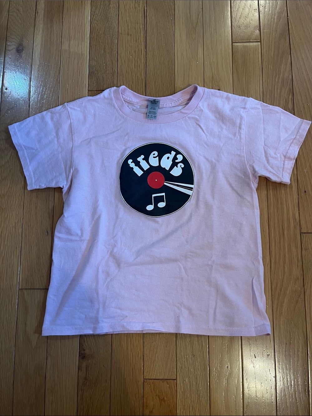 Fred’s Records pink graphic tee